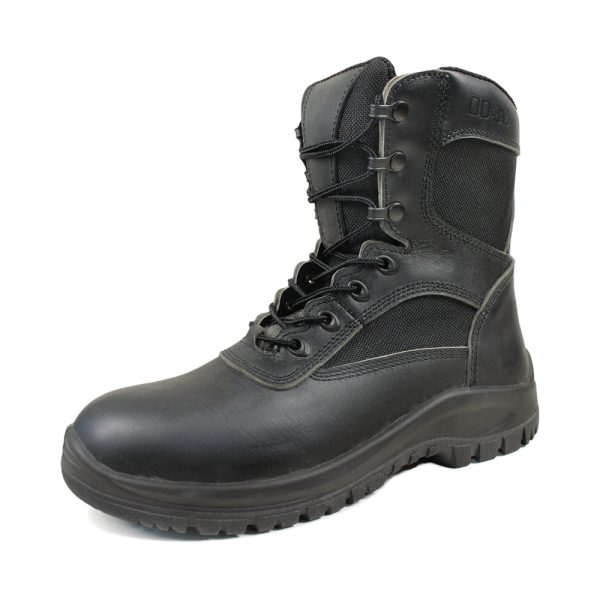 military boots with zipper