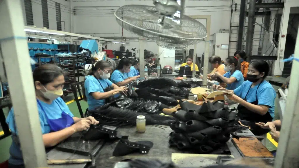 factory of American military boots