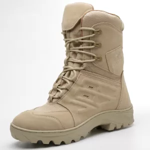 Tan military boots