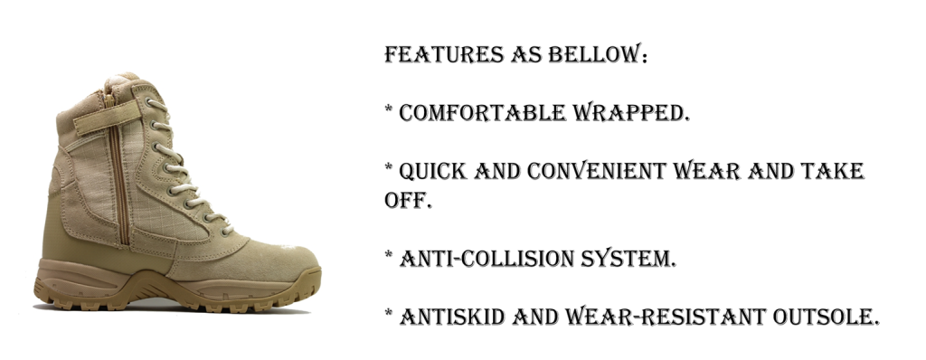 features of the army boot lacing