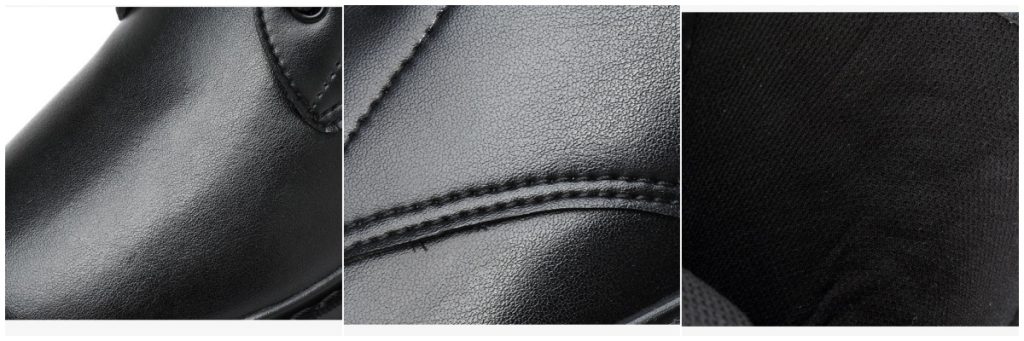 detail of the mens leather military boots