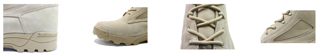 details of army hiking boots