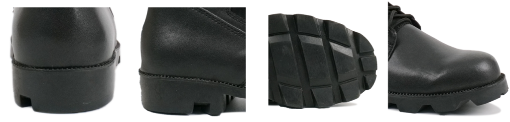 details of military boot polish