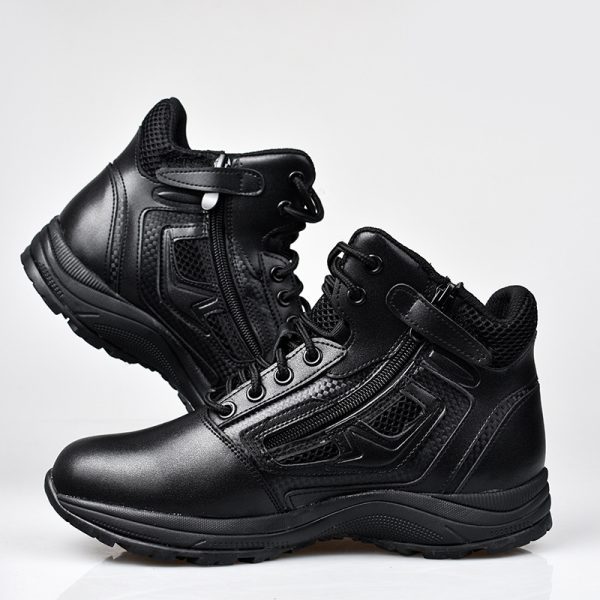 Dark combat boots supplier