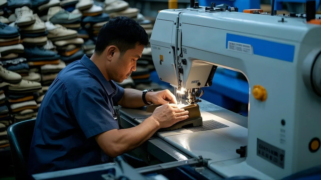 factory of high heel combat boots