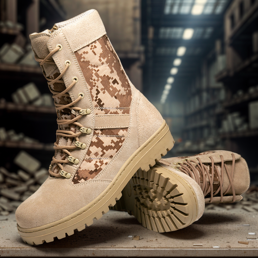 feature of men’s sand combat boots