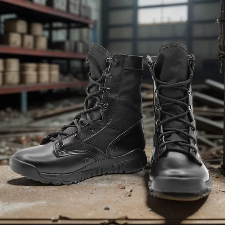 feature of quality fashion combat boots