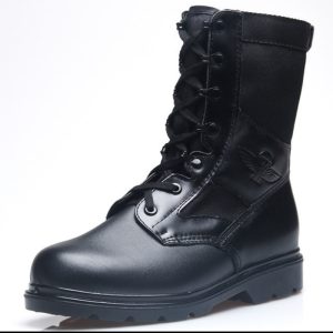 Lightweight black tactical boots