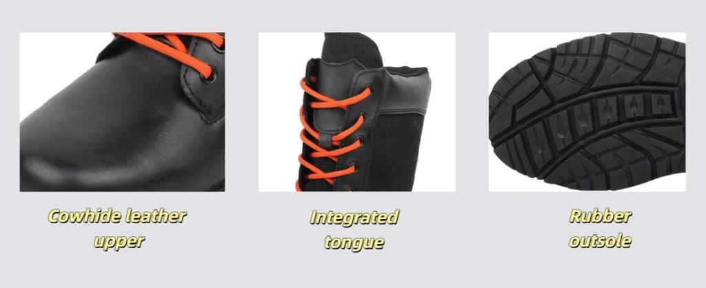 details of police athletic shoes