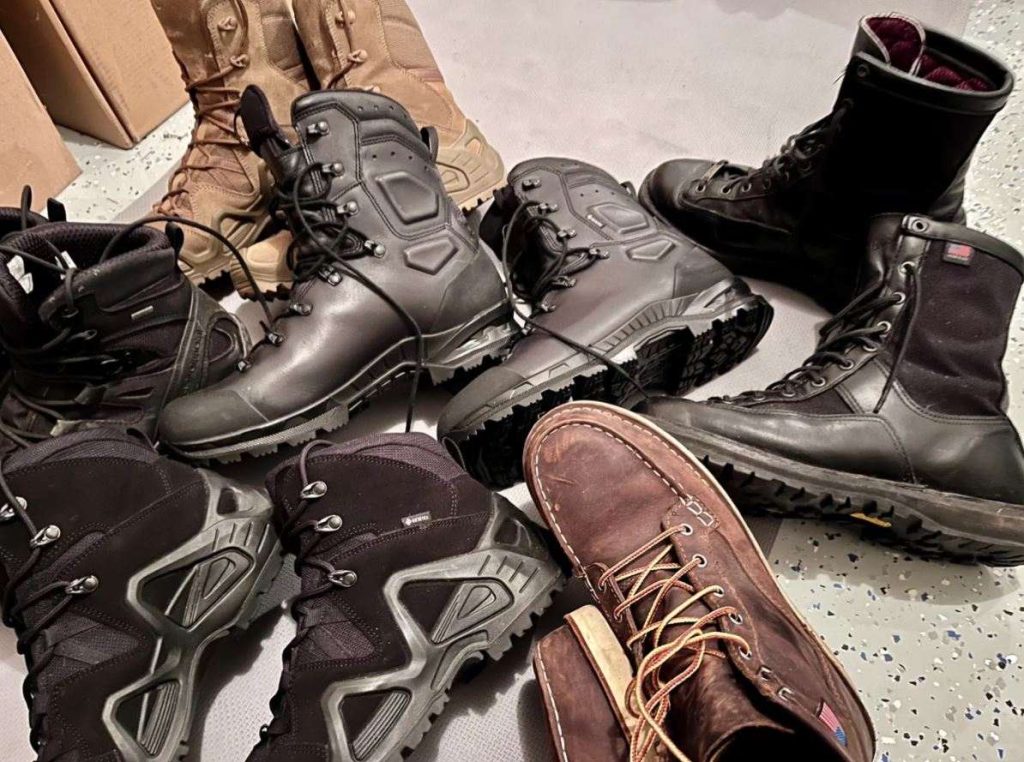 Military boots are popular