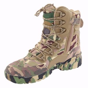 army boots with zipper