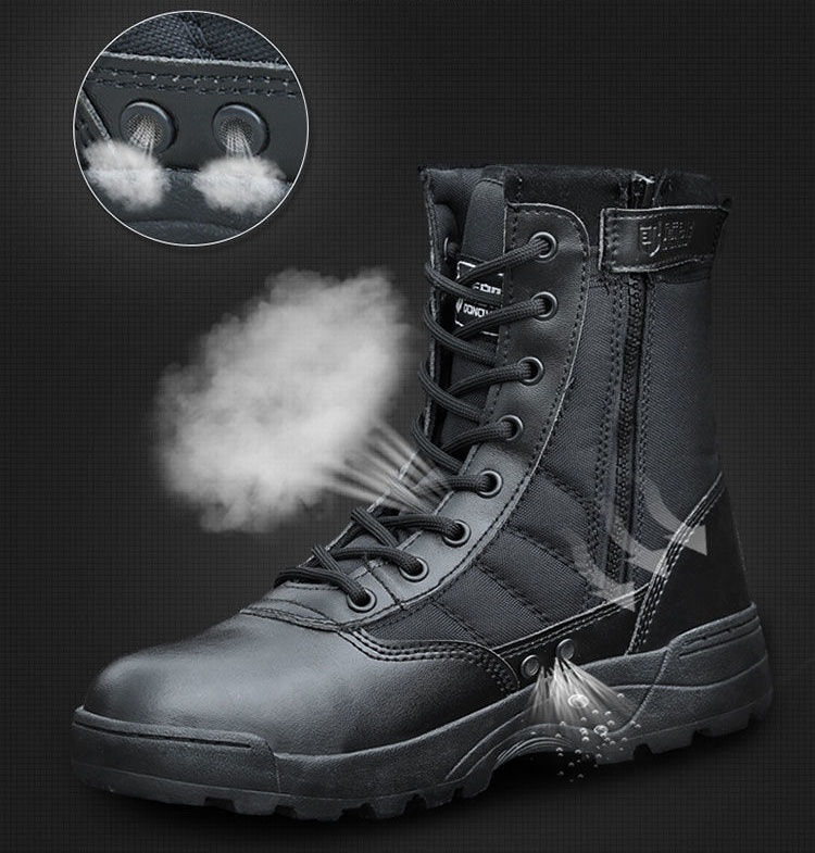 Zipper outdoor training boots factory