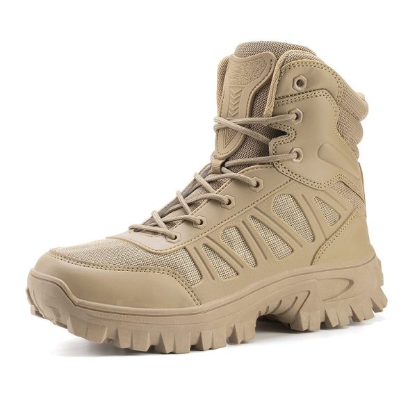 breathable high top combat boots