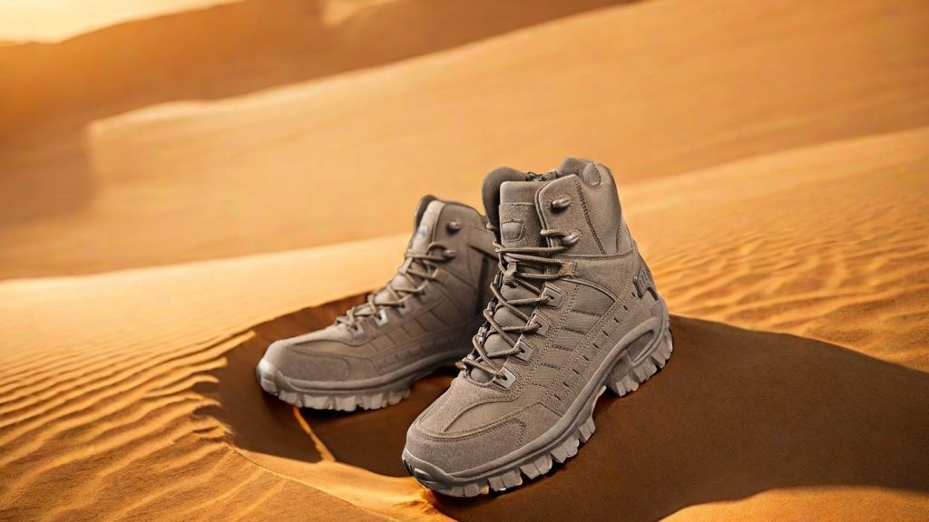 features of brown tactical boots desert