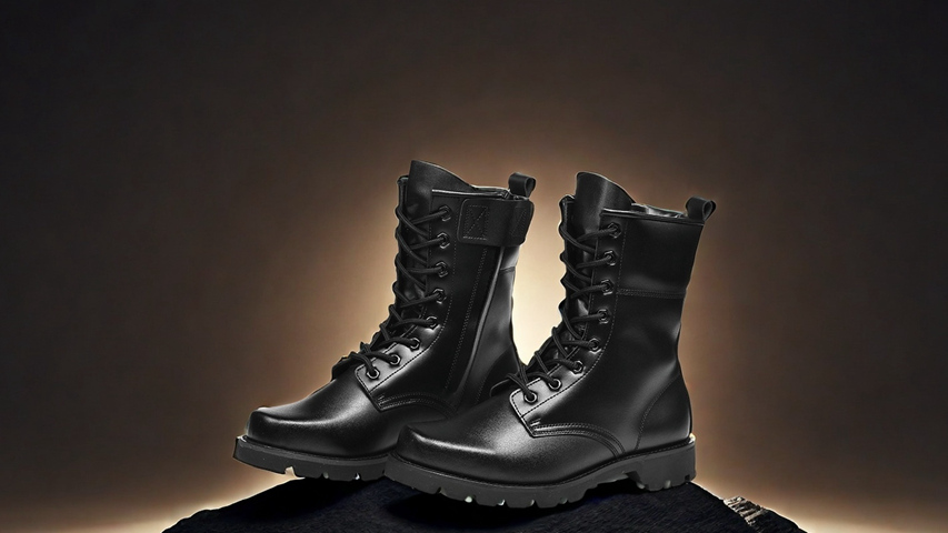 features of black army boots for sale