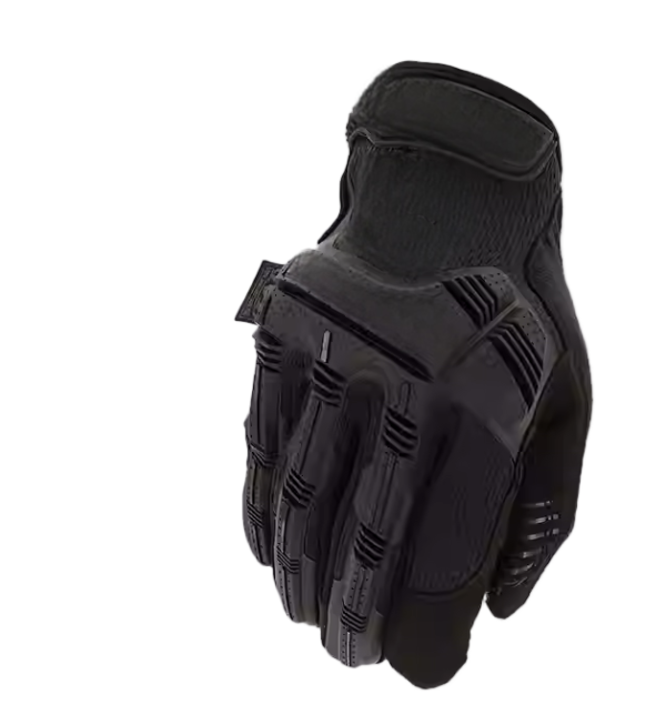 Black Impact-resistant tactical gloves