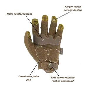 Palm of the Impact-resistant tactical gloves